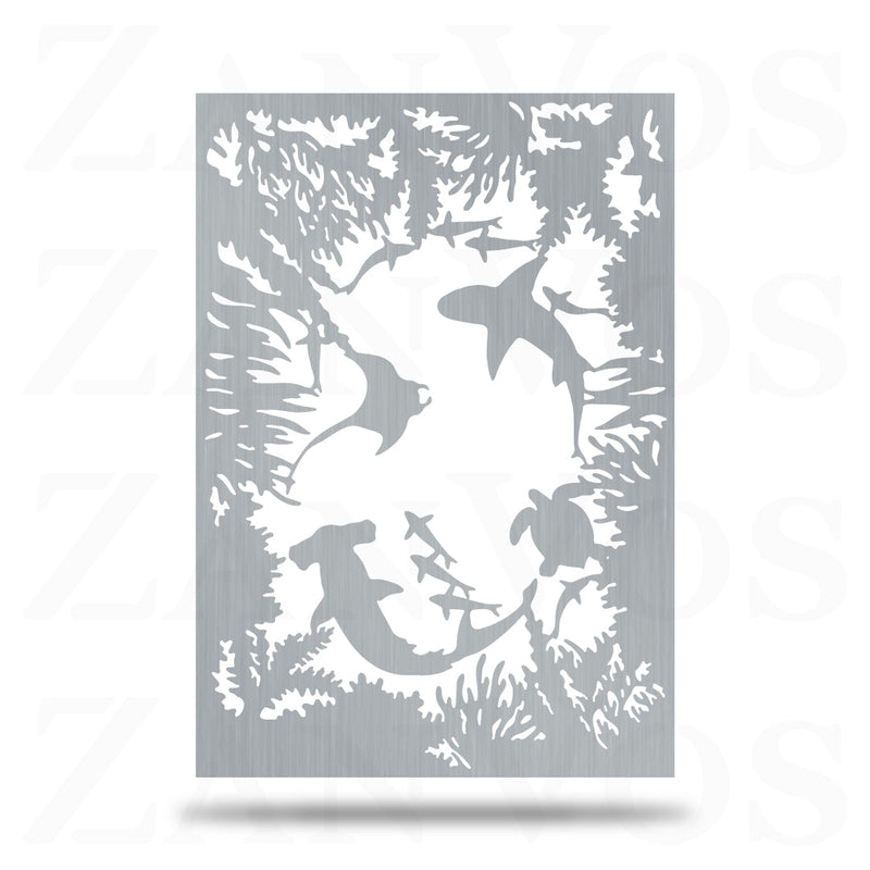 Stingray, Shark, Turtle & Coral