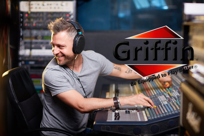 Rack Mount Rolling Stand & Adjustable Mixer Platform Rails by GRIFFIN - 19U Cart Holder for Music Studio Booth Pro Audio Recording Cabinet Equipment