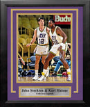 John Stockton & Karl Malone Utah Jazz 8" x 10" Framed Basketball Photo by Dynasty Sports & Framing