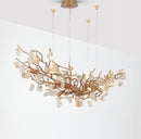 Stone Crystal Brass Chandelier