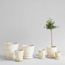 Basic Planter Tray, White Patina