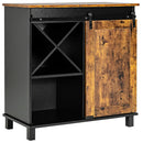 Industrial Storage Cabinet with Sliding Barn Door-Rustic Brown by LJGDeals