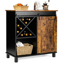Industrial Storage Cabinet with Sliding Barn Door-Rustic Brown by LJGDeals
