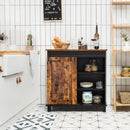 Industrial Storage Cabinet with Sliding Barn Door-Rustic Brown by LJGDeals