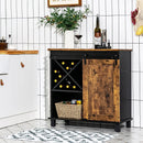 Industrial Storage Cabinet with Sliding Barn Door-Rustic Brown by LJGDeals