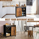 Industrial Storage Cabinet with Sliding Barn Door-Rustic Brown by LJGDeals