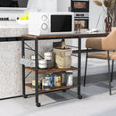 3-Tier Kitchen Baker's Rack Microwave Oven Storage Cart with Hooks by LJGDeals