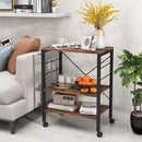 3-Tier Kitchen Baker's Rack Microwave Oven Storage Cart with Hooks by LJGDeals