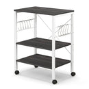 3-Tier Kitchen Baker's Rack Microwave Oven Storage Cart with Hooks by LJGDeals