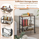 3-Tier Kitchen Baker's Rack Microwave Oven Storage Cart with Hooks by LJGDeals