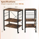 3-Tier Kitchen Baker's Rack Microwave Oven Storage Cart with Hooks by LJGDeals