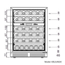 24-Inch Under-Counter Dual Zone Wine Cooler with Low-E Glass Door by KingsBottle.com