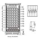 47" High Upright Wine & Beverage Refrigerator Combo with Low-E Glass Door