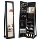 Standing Lockable Jewelry Storage Organizer with Full-Length Mirror by LJGDeals