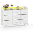 Storage Organizer with LED Lights and 9 Fabric Drawers for Bedroom by LJGDeals
