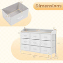 Storage Organizer with LED Lights and 9 Fabric Drawers for Bedroom by LJGDeals