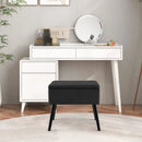 Velvet Storage Ottoman with Solid Wood Legs for Living Room Bedroom by LJGDeals