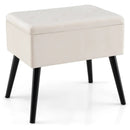 Velvet Storage Ottoman with Solid Wood Legs for Living Room Bedroom by LJGDeals