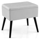 Velvet Storage Ottoman with Solid Wood Legs for Living Room Bedroom by LJGDeals