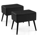 Velvet Storage Ottoman with Solid Wood Legs for Living Room Bedroom by LJGDeals