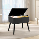 Velvet Storage Ottoman with Solid Wood Legs for Living Room Bedroom by LJGDeals