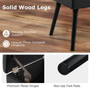 Velvet Storage Ottoman with Solid Wood Legs for Living Room Bedroom by LJGDeals