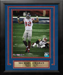 Michael Strahan Over Brady Super Bowl XLII New York Giants 8" x 10" Framed Football Photo by Dynasty Sports & Framing