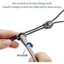 SLGC02 String Light Hanging Cable Kit 165 FT, Nylon Coated 304 Stainless Steel Guide Wire and Accessories for Outdoor Bistro String Lights by Kings Outdoor Lighting