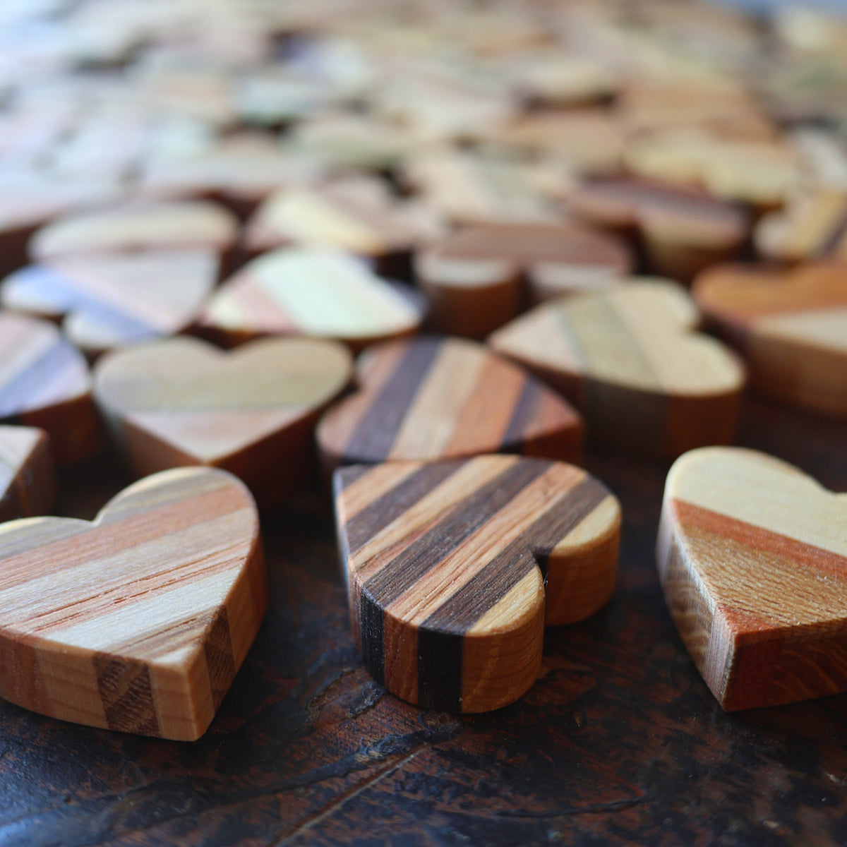 Striped Wooden Hearts, photo 5 of 18