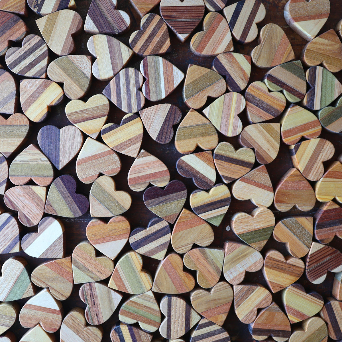 Striped Wooden Hearts, photo 3 of 18