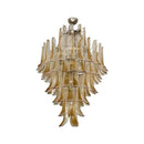 Stunning Murano Amber Glass Petals Chandelier