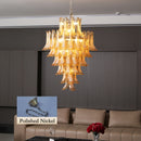 Stunning Murano Amber Petals Chandelier