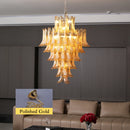 Stunning Murano Amber Petals Chandelier