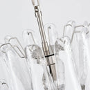 Stunning Murano White Glass Petals Chandelier