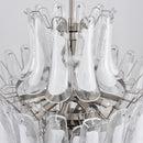 Stunning Murano White Glass Petals Chandelier