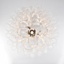 Stunning Murano White Glass Petals Chandelier