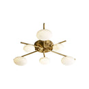 Stylish 6 Heads Alabaster Ceiling Light