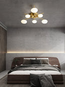 Stylish 6 Heads Alabaster Ceiling Light