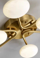 Stylish 6 Heads Alabaster Ceiling Light