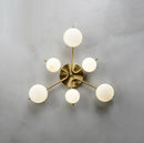 Stylish 6 Heads Alabaster Ceiling Light