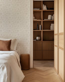 Boho Chic Neutral Floral Wallpaper