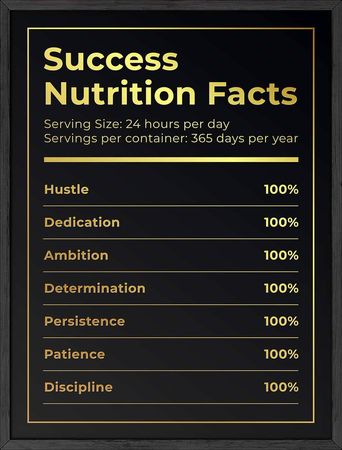 Success nutrition facts