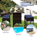 5 Pieces Patio Rattan Bar by LJGDeals