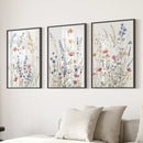 Wildflower Colorful Trendy Wall Art Poster Decor by Wall Art Set