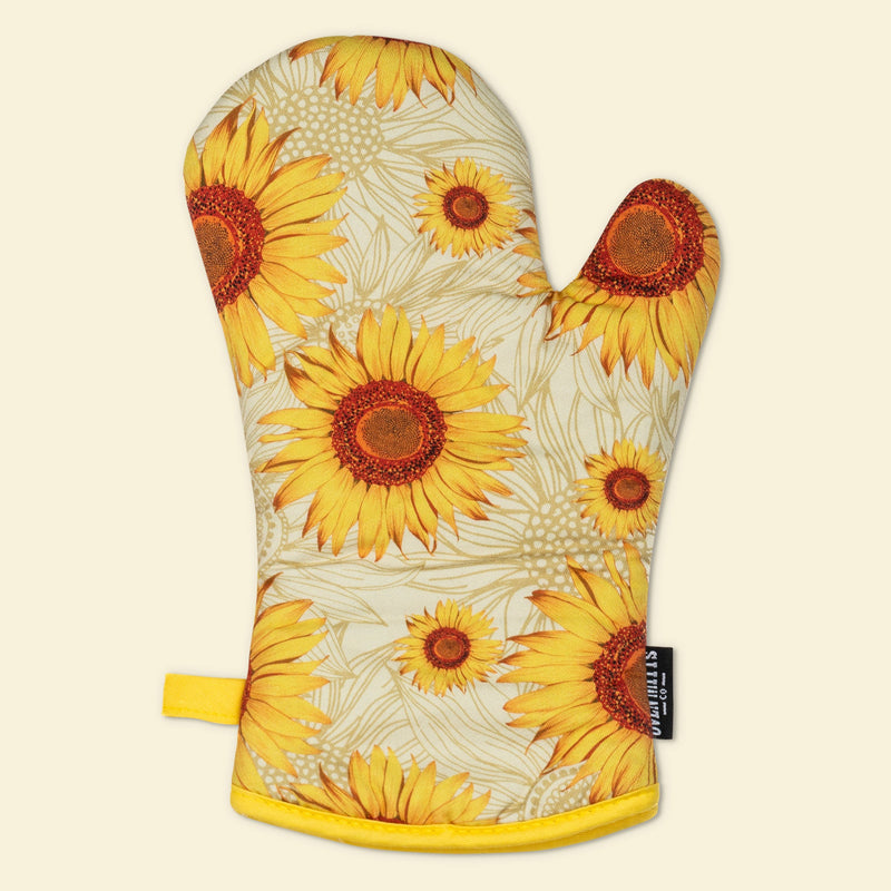 Summer Sunflowers Oven Mitts And Potholder Set