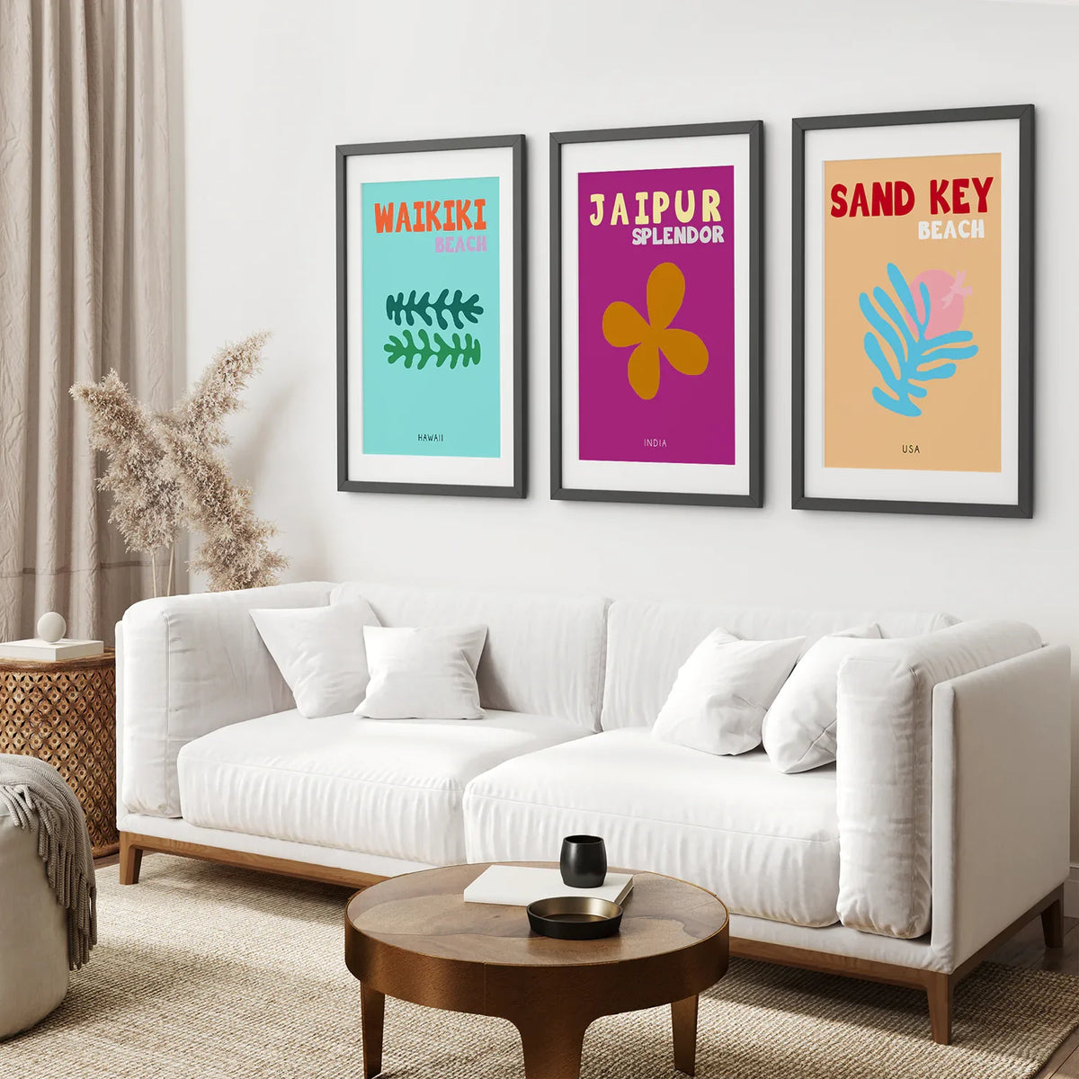 Set of 3 Trendy Y2k Style Posters. Summer Travel Theme, photo 3 of 9