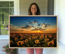Sunflower Field Sunset Wall Art Canvas Print Wall Artwork, by MyGreatCanvas | Canvas Wall Art Prints | Photo Prints & Wall Decor