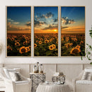 Sunflower Field Sunset Wall Art Canvas Print Wall Artwork, by MyGreatCanvas | Canvas Wall Art Prints | Photo Prints & Wall Decor