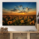 Sunflower Field Sunset Wall Art Canvas Print Wall Artwork, by MyGreatCanvas | Canvas Wall Art Prints | Photo Prints & Wall Decor