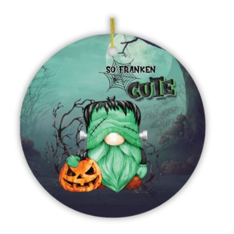 Frankenstein Gnome Halloween Theme Ornament